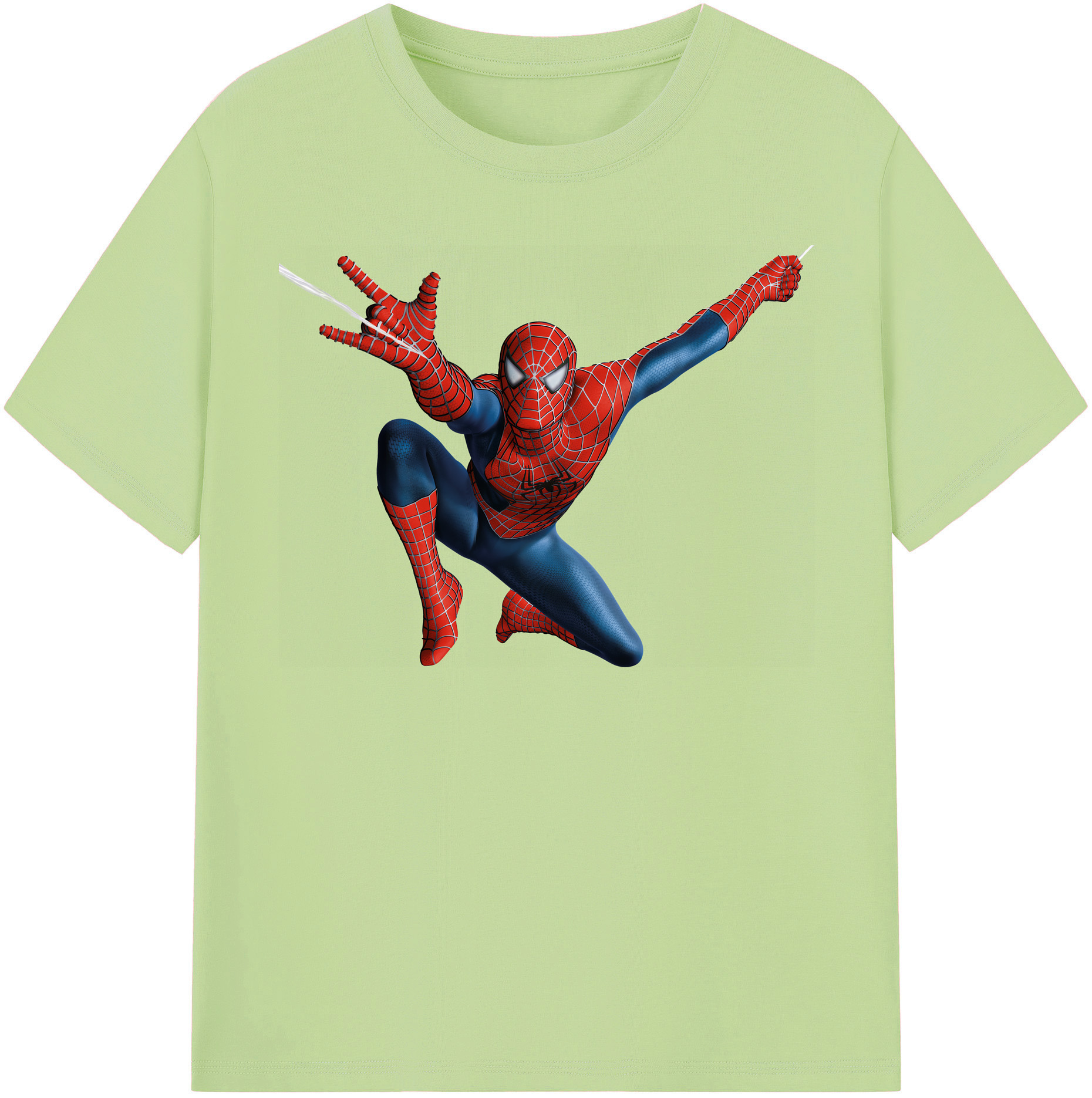 （画像用） Spider Man スパイダーマン 綿100％半袖Tシャツ（フロントプリント）